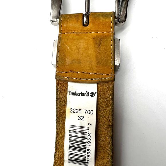 Timberland Embossed Nubuck Leather Belt Tan 32 Waist Cowboy - Picture 7 of 8